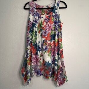 Cupio Colorful Floral Sleeveless Women's Top. Sz M. NWT.
